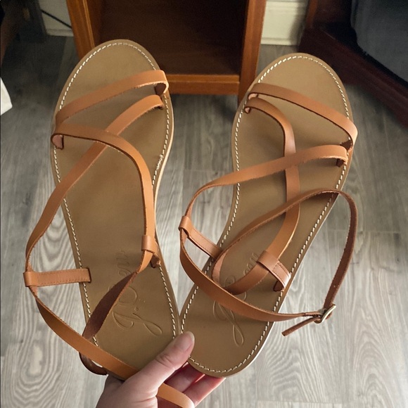 J. Crew Shoes - J. Crew Tan Sandals Elegant Strappy Design